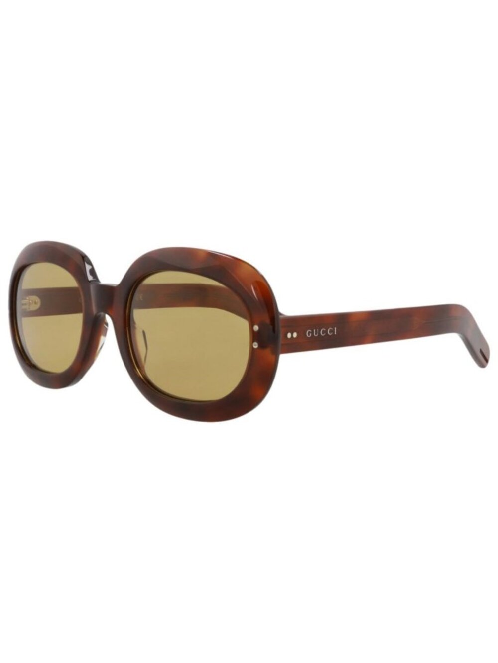 New Gucci Unisex Round/Oval Havana Havana Yellow Fashion Designer Sunglasses